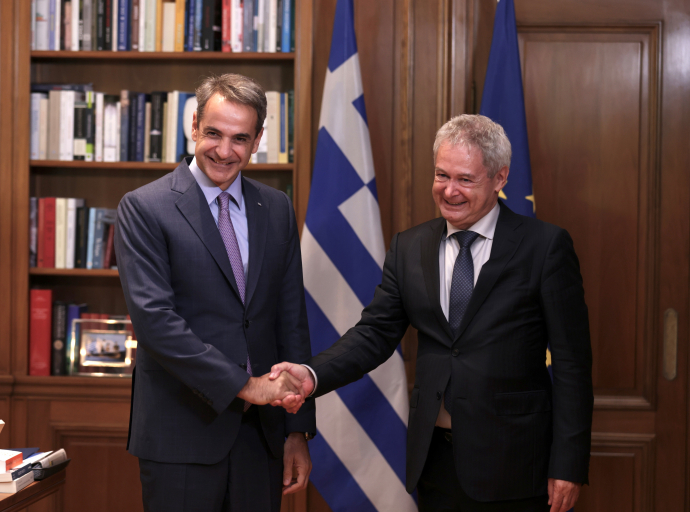 Συνάντηση Ανδρέα Μαυρογιάννη με τον Πρωθυπουργό της Ελλάδας, Κυριάκο Μητσοτάκη
